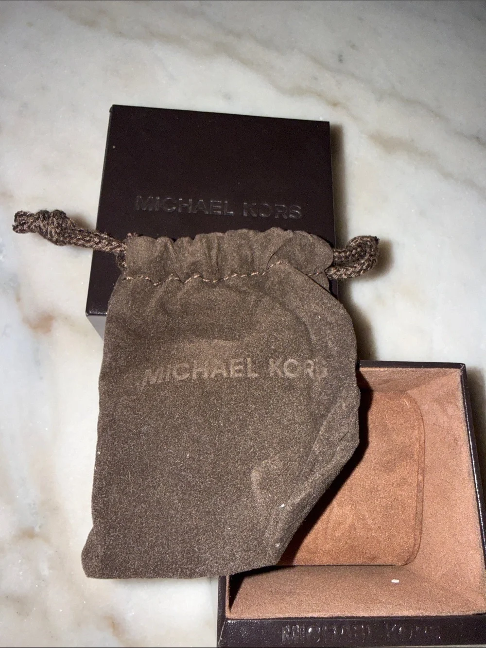 Michael Kors Men's Dark Brown Embossed Accessory Box